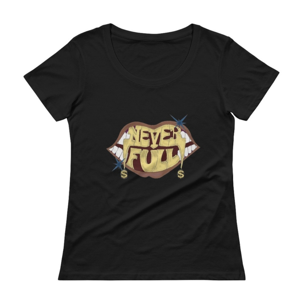 Never Full Scoop Neck Tee